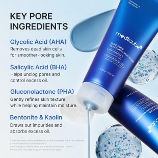 MEDICUBE Zero Pore Blackhead Mud Mask - Pore Cleansing & Gentle Exfoliating 100gr