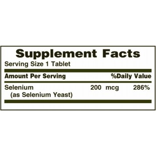 Nature's Bounty Selenium 200 mcg, 100 Tablets