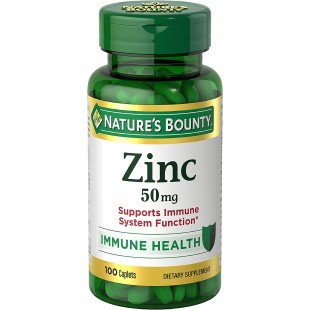 Nature's Bounty Zinc, 50 mg, 100 Tabletas