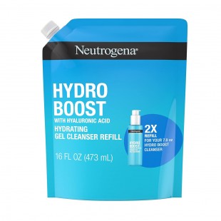 Neutrogena Hydro Boost Lightweight Hydrating Facial Cleansing Gel with Hyaluronic Acid Refill Pouch 473mL