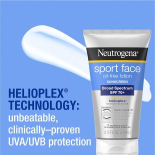 Neutrogena Sport Face Sunscreen SPF 70+, Oil-Free Facial Sunscreen Lotion