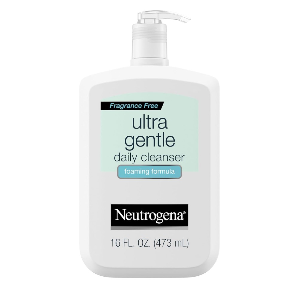 Neutrogena Ultra Gentle Foaming Hydrating Daily Cleanser Fragrance Free, Hypoallergenic, 16 fl. oz