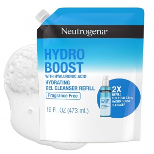 Neutrogena Hydro Boost Refill Fragrance-Free Hydrating Facial Gel Cleanser with Hyaluronic Acid 16floz