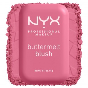 NYX PROFESSIONAL MAKEUP Buttermelt Powder Blush, Up to 12HR Make Up - 06 For The Butta 5gr