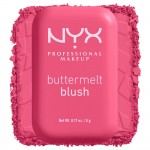 NYX PROFESSIONAL MAKEUP Buttermelt Powder Blush, Up to 12HR Make Up - 08 Getting Butta 5gr