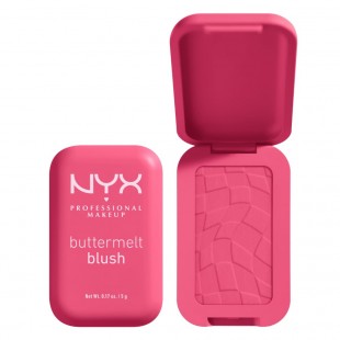 NYX PROFESSIONAL MAKEUP Buttermelt Powder Blush, Up to 12HR Make Up - 08 Getting Butta 5gr