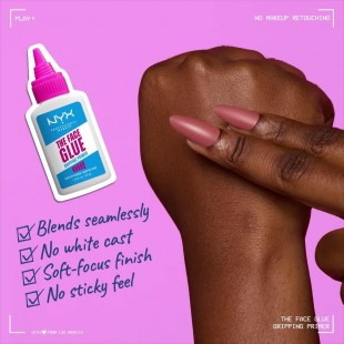 NYX PROFESSIONAL MAKEUP The Face Glue Gripping Primer, Hydrating Makeup Primer with Up To 24HR Wear, Vegan & Cruelty Free 35mL