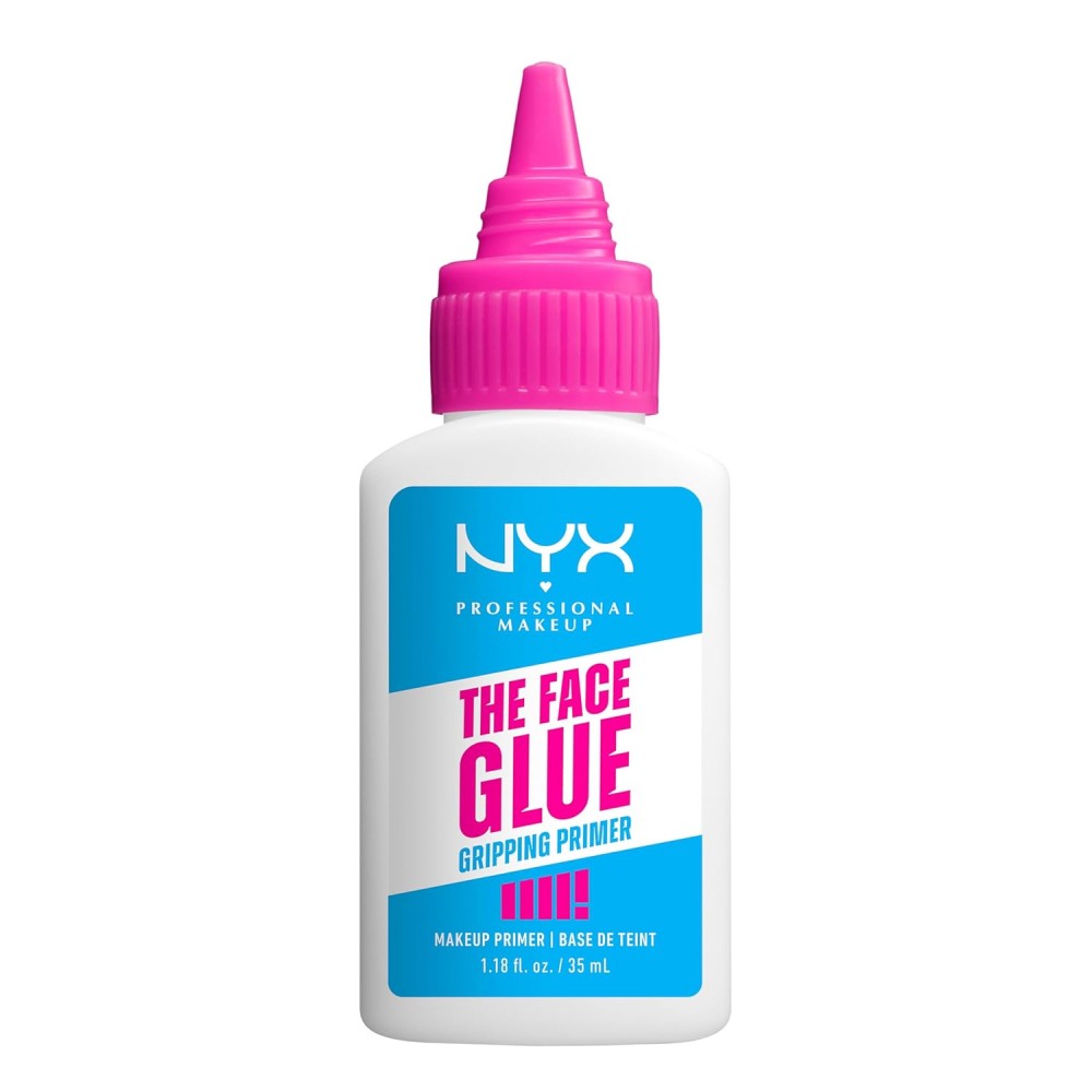 NYX PROFESSIONAL MAKEUP The Face Glue Gripping Primer, Hydrating Makeup Primer with Up To 24HR Wear, Vegan & Cruelty Free 35mL