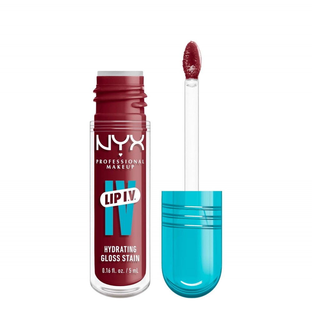 NYX PROFESSIONAL MAKEUP Lip IV Hydrating Glossy Lip Stain with 12HR Hydration - Blush Rush 5mL