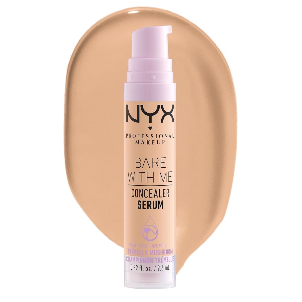NYX PROFESSIONAL MAKEUP Bare With Me Concealer Serum, Up To 24Hr Hydration - Beige 9.6mL