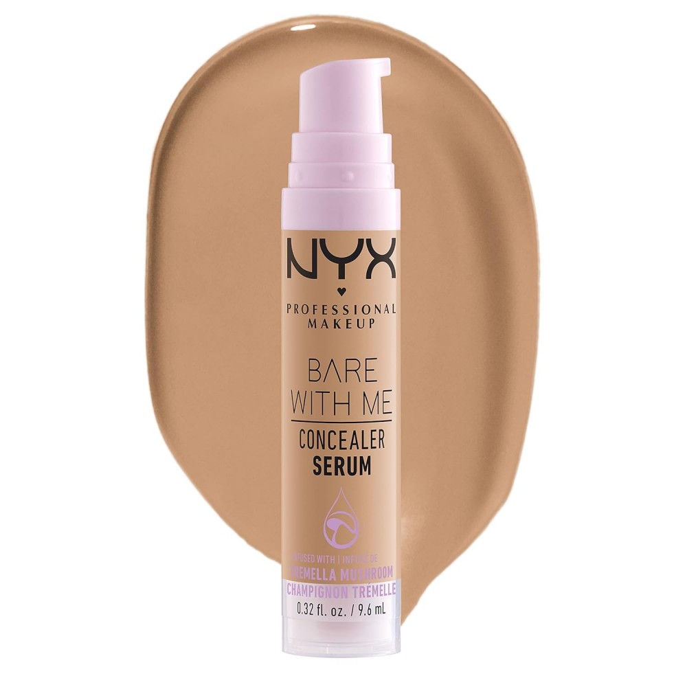 NYX PROFESSIONAL MAKEUP Bare With Me Concealer Serum, Up To 24Hr Hydration - Medium 9.6mL