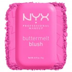 NYX PROFESSIONAL MAKEUP Buttermelt Powder Blush, Up to 12HR Make Up - 01 My Butta Half 5gr