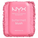 NYX PROFESSIONAL MAKEUP Buttermelt Powder Blush, Up to 12HR Make Up - 02 Butta Together 5gr