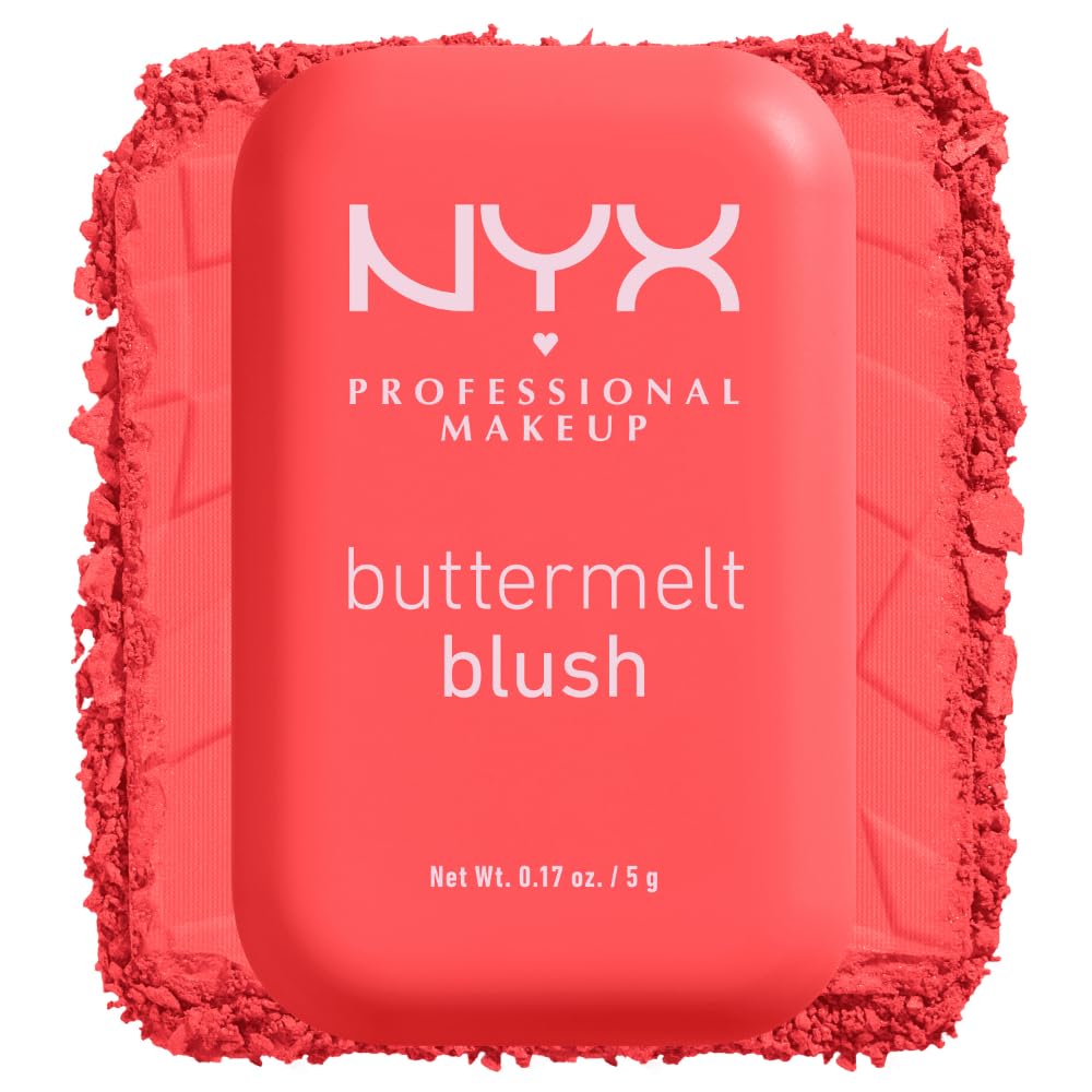 NYX PROFESSIONAL MAKEUP Buttermelt Powder Blush, Up to 12HR Make Up - 05 Had Butta 5gr