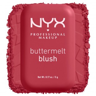 NYX PROFESSIONAL MAKEUP Buttermelt Powder Blush, Up to 12HR Make Up - 10 Back And Butta 5gr