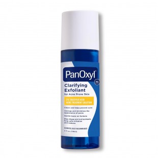 PanOxyl Clarifying Exfoliant with 2% Salicylic Acid, BHA Liquid Exfoliant for Face, Unclogs, Minimizes Appearance of Pores, Blue Algae and Antioxidants Help Calm Redness 118mL
