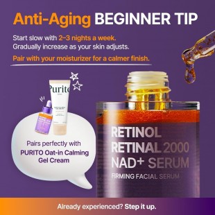 PURITO Retinol + Retinal Serum for Sensitive Skin 30mL