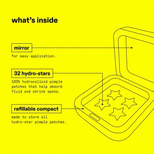 Starface Hydro-Stars, Hydrocolloid Pimple Patches, Absorb Fluid and Reduce Redness, Cute Star Shape (32 Count)